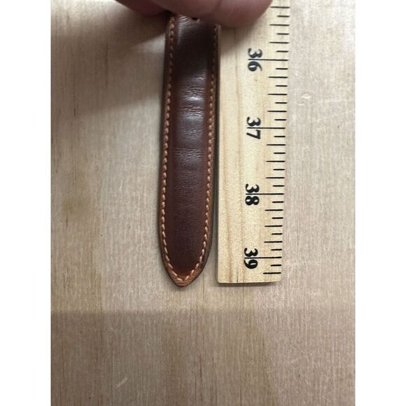 TRAFALGAR Brown Leather‎ BELT - Brass Buckle Simple Design 34” - Picture 6 of 6